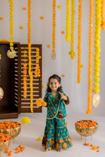 Load image into Gallery viewer, Green Gulbahaar Sibling Wear