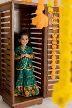 Load image into Gallery viewer, Green Gulbahaar Sibling Wear