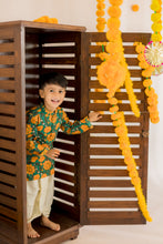 Load image into Gallery viewer, Green Gulbahaar Sibling Wear
