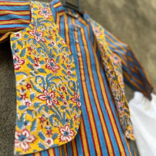 Load image into Gallery viewer, Boys Yellow Blue Jacket Kurta Set - Set of Three