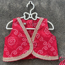 Load image into Gallery viewer, Red Rangrez Leheriya Lehenga Set - Set of Two