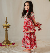 Load image into Gallery viewer, Daisy Bloom Floral Sharara Set - Set of Three