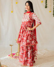 Load image into Gallery viewer, Daisy Bloom Floral Sharara Set - Set of Three