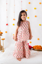 Load image into Gallery viewer, Sweet Pink Floral Sharara Set - Set of Two