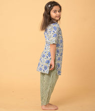 Load image into Gallery viewer, Blue Green Mughal Dhoti Set - Set of Two