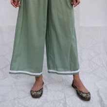 Load image into Gallery viewer, Pista Green Mul Palazzo Pants