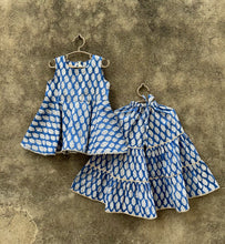 Load image into Gallery viewer, Sweet Blue Floral Sharara Set - Set of Two