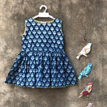 Load image into Gallery viewer, Indigo Lotus Cotton Frock