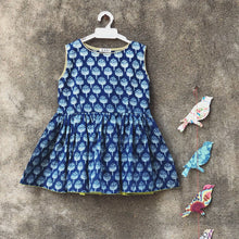 Load image into Gallery viewer, Indigo Lotus Cotton Frock