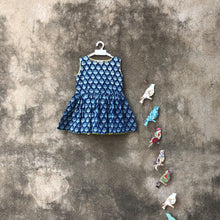 Load image into Gallery viewer, Indigo Lotus Cotton Frock