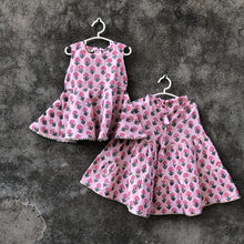 Load image into Gallery viewer, Sweet Pink Floral Sharara Set - Set of Two