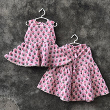Load image into Gallery viewer, Sweet Pink Floral Sharara Set - Set of Two