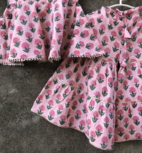 Load image into Gallery viewer, Sweet Pink Floral Sharara Set - Set of Two