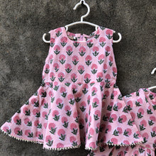 Load image into Gallery viewer, Sweet Pink Floral Sharara Set - Set of Two