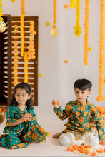 Load image into Gallery viewer, Green Gulbahaar Sibling Wear
