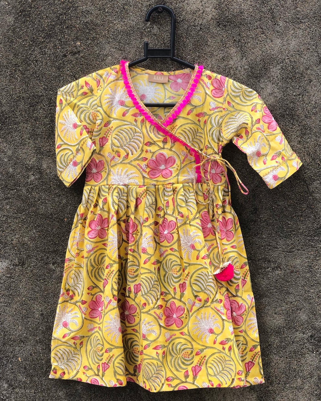 Summer Popsicle Yellow Cotton Dress