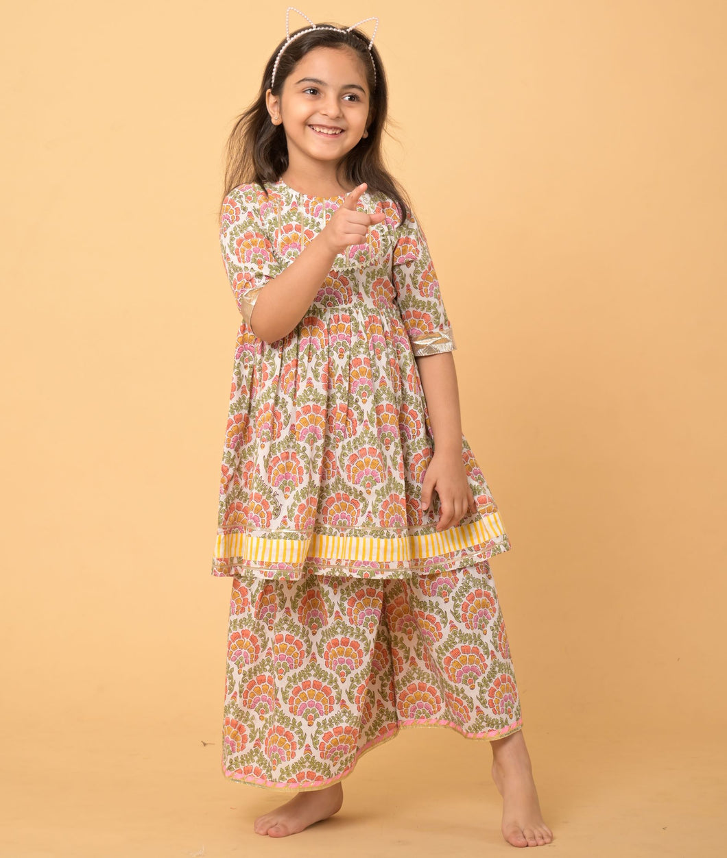 Rang Multicolour Sharara Set